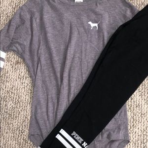 Pink shirt & leggings set